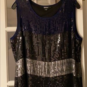 DKNY tank with sequins